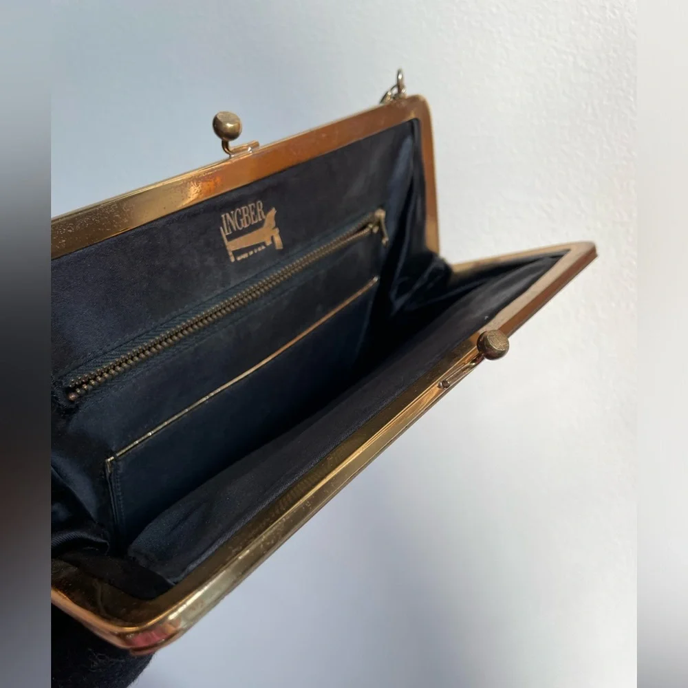 Vintage Ingber Kiss-lock Wool purse - Picture 2 of 8